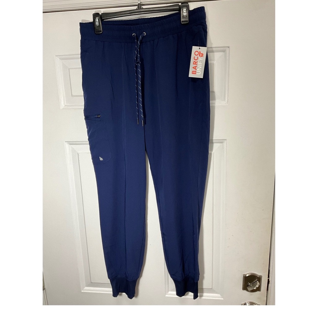 Barco Unify Women Navy Blue Scrub Jogger Pants Medium NWT Drawstring Cargo